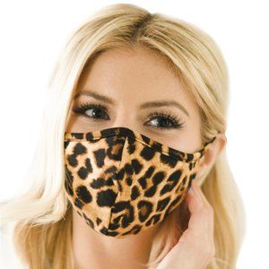 BESTSELLING Adult Tan Leopard Print Face Mask
